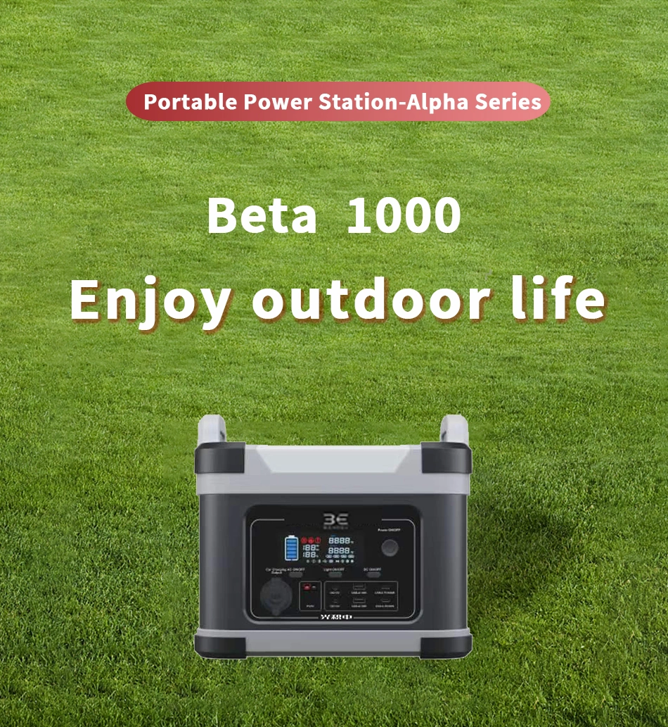 Camping Electric 1000 Watt Portable Pure Sine Wave Inverter Power Station Portable Battery Solar Generator