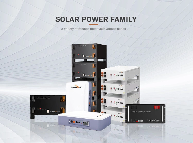 Ampleness Solar 10kwh 90% Dod Ap-S-48200 Low Voltage 48V 200ah LiFePO4 Best Deep Cycle Battery for Solar
