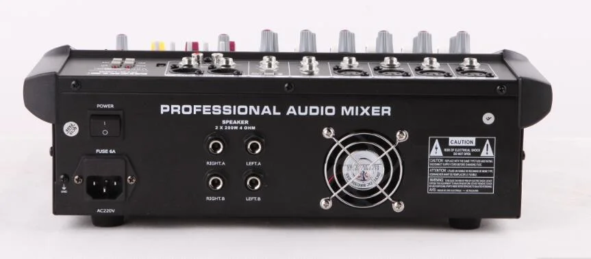 Professional Portable 8 Channel Power Mixerwith USB/ PT8USB